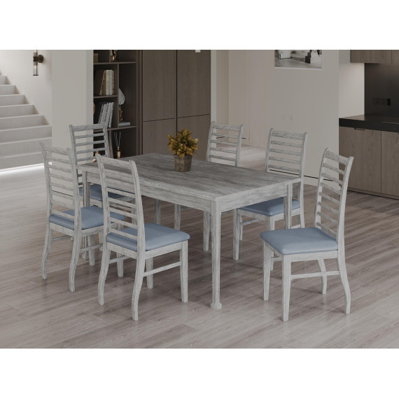 სასადილო მაგიდა HOBEL X63 DT (90X160X200) ANTIK GREY(1)
