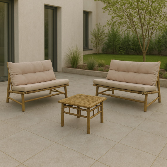 ბაღის გარნიტური KOOPMAN BAMBOO SET 1+2