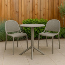 garden set KOOPMAN BISTRO SET PP 3PCS LIGHT GREY