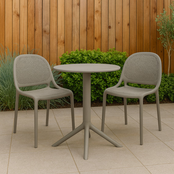 ბაღის გარნიტური KOOPMAN BISTRO SET PP 3PCS LIGHT GREY