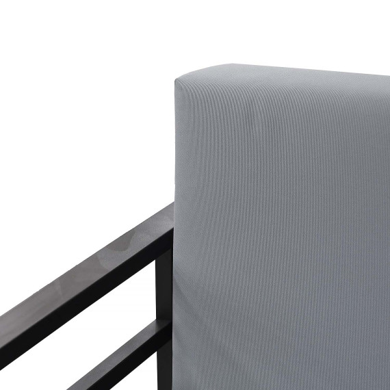 garden set HOBEL CORNER DECK METAL BLACK/ LIGHT GREY (5)