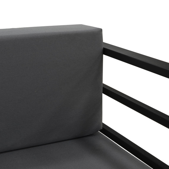 ბაღის გარნიტური HOBEL CORNER DECK METAL BLACK/ OXFORD DARK GREY (5)