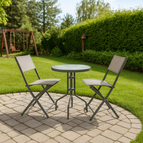 ბაღის გარნიტური KOOPMAN GARDEN FURNITURE SET 3PCS