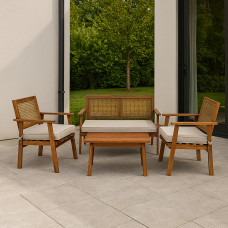 садовый гарнитур KOOPMAN GARDEN FURNITURE SET WOOD (F1)