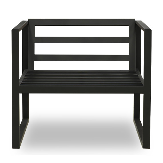 ბაღის გარნიტური HOBEL MOUTH 3+1+1 METAL BLACK /OXFORD-6142 (4)
