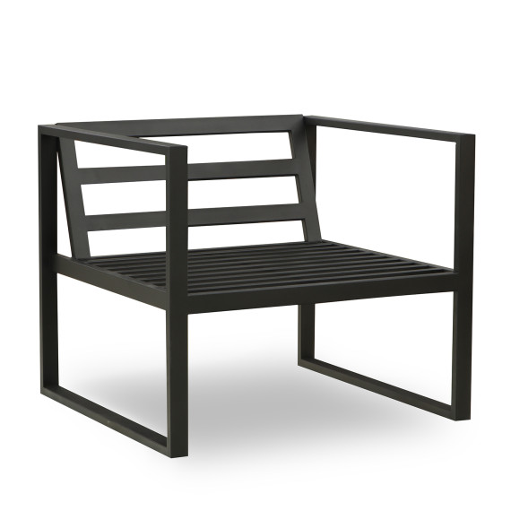 ბაღის გარნიტური HOBEL MOUTH 3+1+1 METAL BLACK /OXFORD-6142 (4)