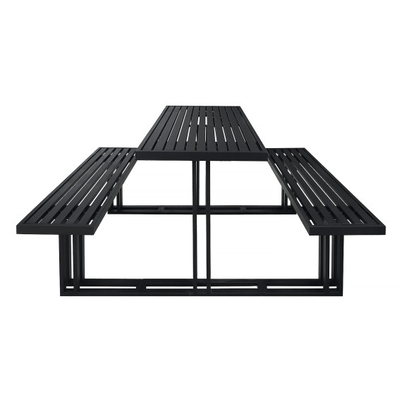 ბაღის გარნიტური HOBEL RULER 1 + 2 METAL BLACK (3)