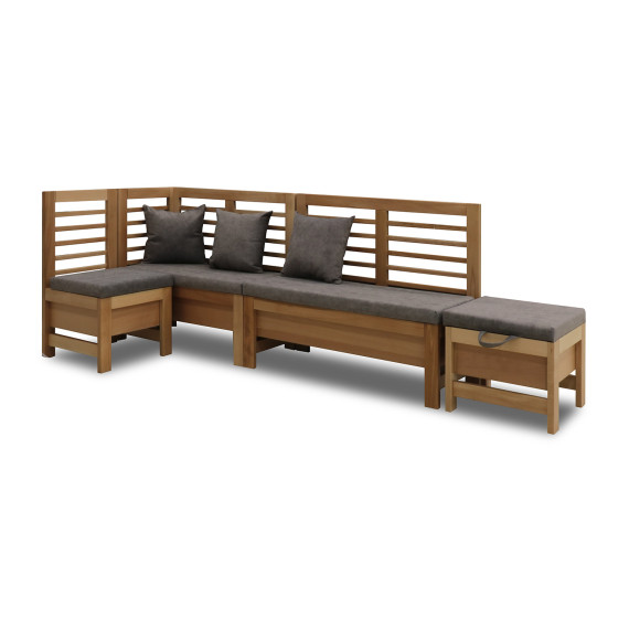 кухонный уголок HOBEL CORNER OLIVER WOOD NATURAL/LEONARDO 5 L (5)