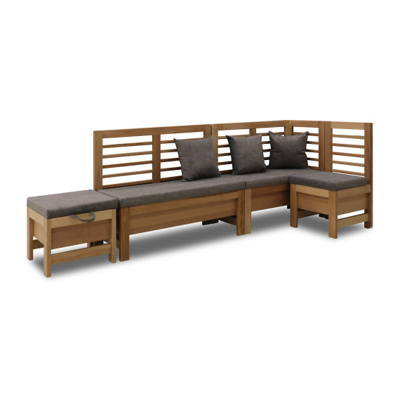 кухонный уголок HOBEL CORNER OLIVER WOOD NATURAL/LEONARDO 5 R (5)