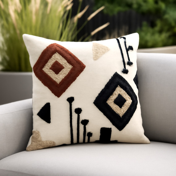 pillow KOOPMAN 45X45CM TUFTED AZTEC (918398)