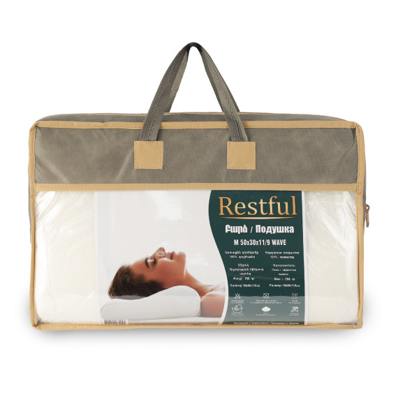 ბალიში RESTFUL M 50X30X11/9 WAVE