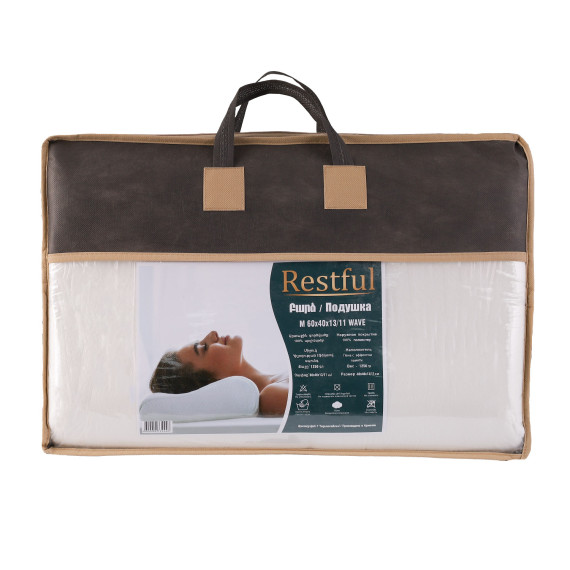 подушка RESTFUL M 60X40X13/11 WAVE