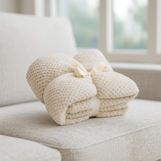 плед KOOPMAN 130X170CM FLEECE CREAM