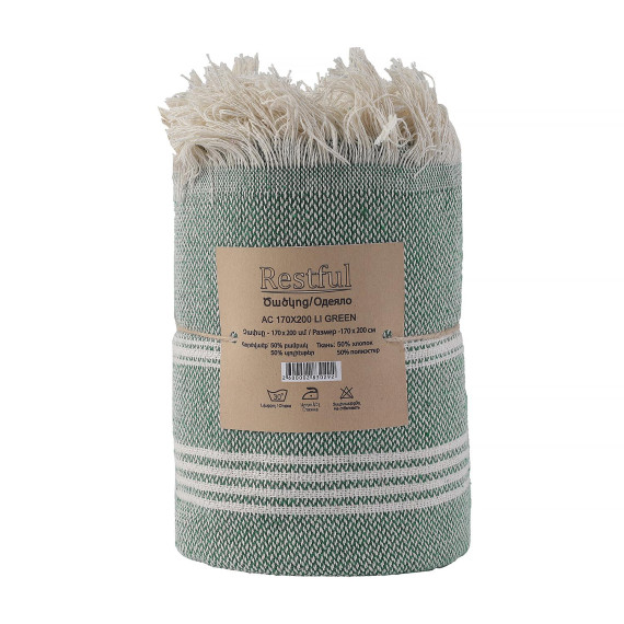 плед RESTFUL AC 170X200 LI GREEN