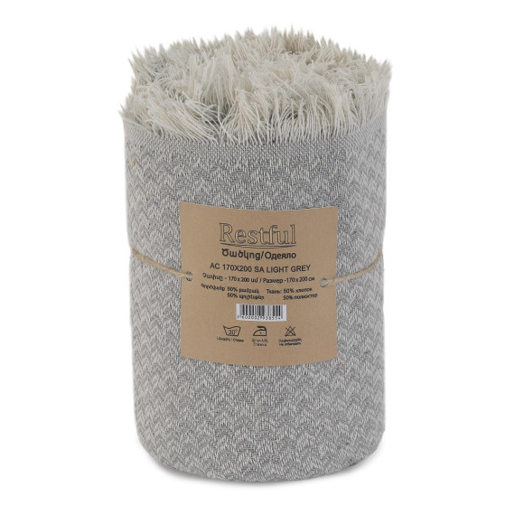 პლედი RESTFUL AC 170X200 SA LIGHT GREY