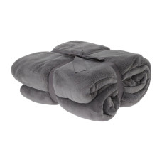 plaid KOOPMAN 180X230CM FLEECE GREY