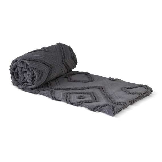 bed cover RESTFUL NAKI01 180X250 DARK GREY