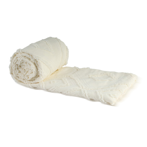 bed cover RESTFUL NAKI01 250X250 LIGHT CREAM
