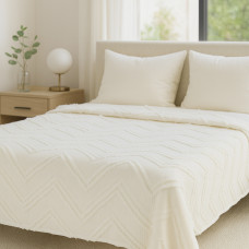 bed cover RESTFUL NAKI01 250X250 LIGHT CREAM