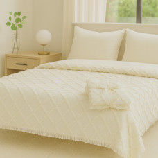 bed cover RESTFUL NAKI02 180X250 LIGHT CREAM