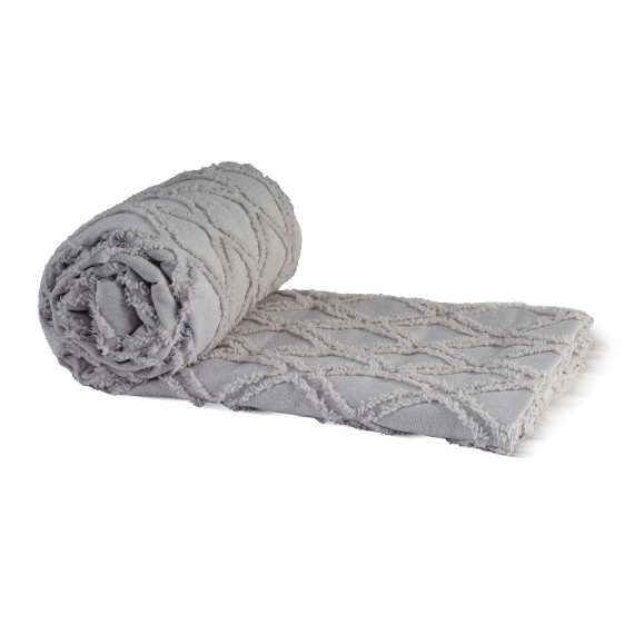 покрывало RESTFUL NAKI02 250X250 LIGHT GREY