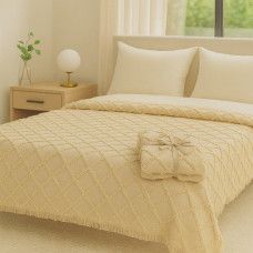 bed cover RESTFUL NAKI03 180X250 BEIGE