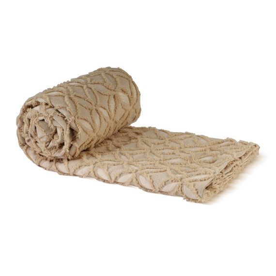 bed cover RESTFUL NAKI03 250X250 BEIGE