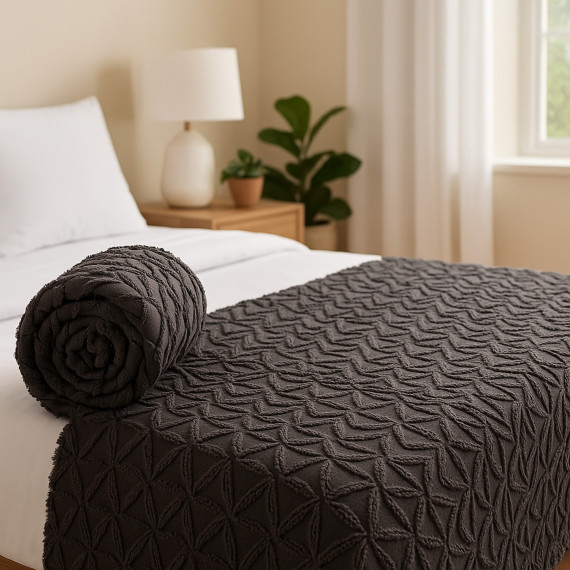 покрывало RESTFUL NAKI03 250X250 DARK GREY