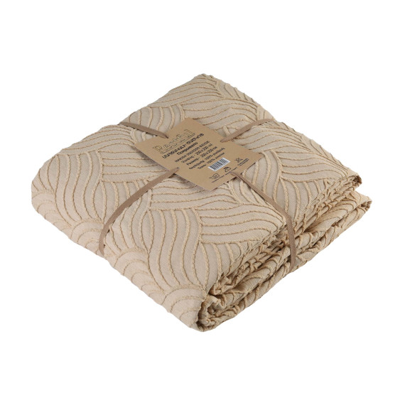 bed cover RESTFUL NAKI04 250X250 BEIGE