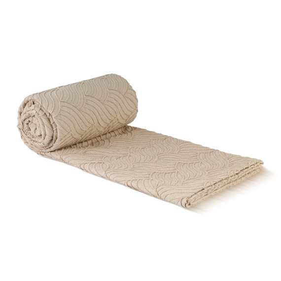 bed cover RESTFUL NAKI04 250X250 BEIGE