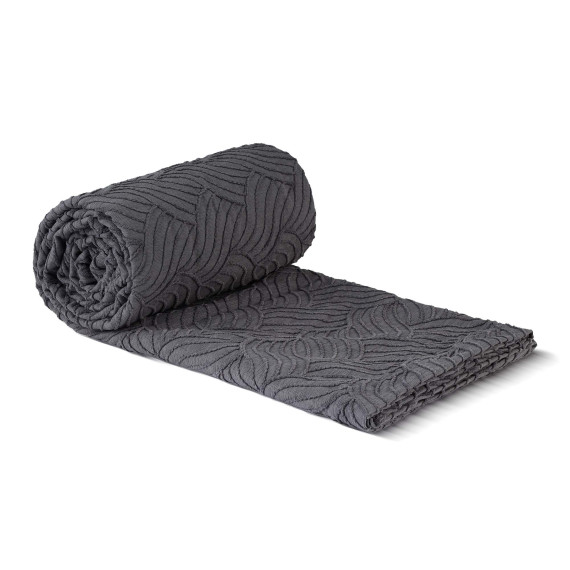 bed cover RESTFUL NAKI04 250X250 DARK GREY