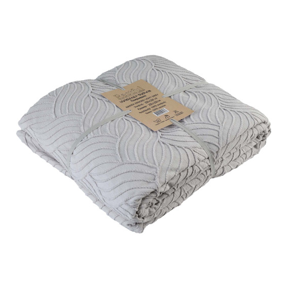 bed cover RESTFUL NAKI04 250X250 LIGHT GREY