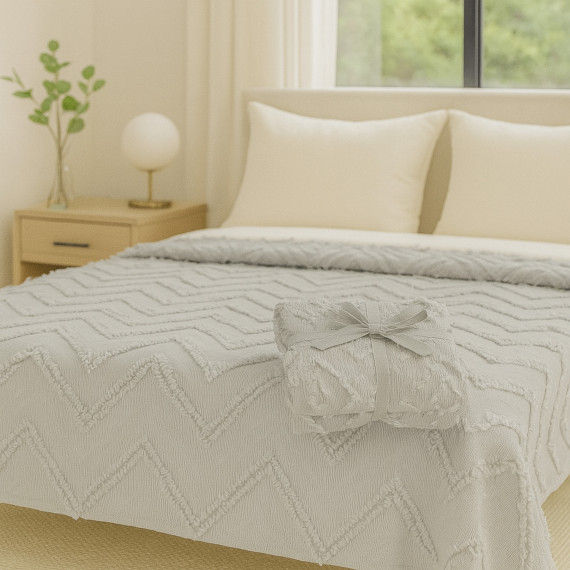 გადასაფარებელი RESTFUL NAKI05 180X250 LIGHT GREY