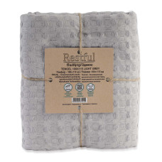 plaid RESTFUL TENCEL 100X115 LIGHT GREY
