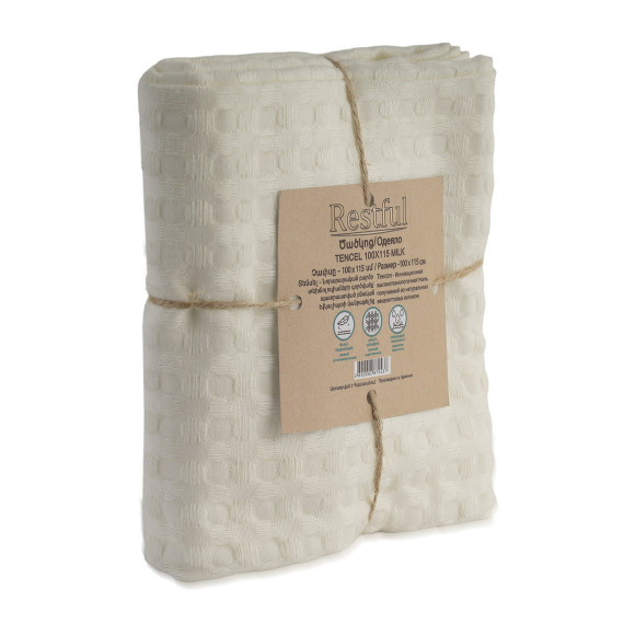 პლედი RESTFUL TENCEL 100X115 MILK