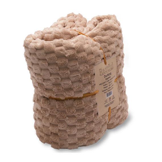 პლედი RESTFUL WELLSOFT CUBE 150X240 BEIGE