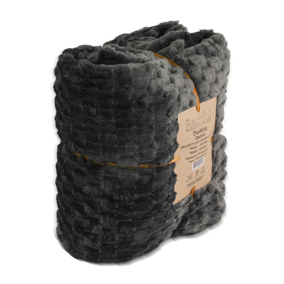 პლედი RESTFUL WELLSOFT CUBE 150X240 DARK GREY