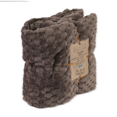 plaid RESTFUL WELLSOFT CUBE 150X240 SILVER BEIGE