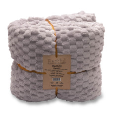 plaid RESTFUL WELLSOFT CUBE 240X240 LIGHT GREY