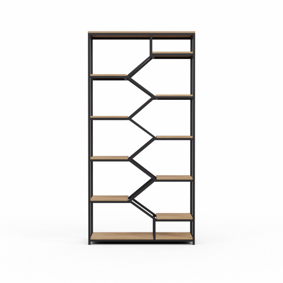 წიგნის კარადა და თარო HOBEL DAVEN BLACK METAL/K086 (1)