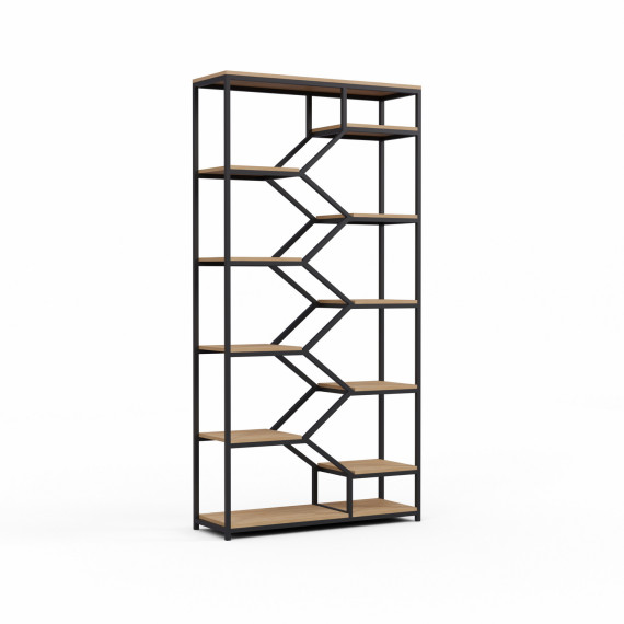 წიგნის კარადა და თარო HOBEL DAVEN BLACK METAL/K086 (1)