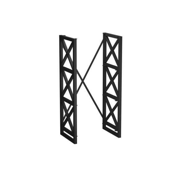 წიგნის კარადა და თარო HOBEL LOFT-SH-139-M BLACK/ K003 (1)