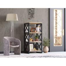 bookcase & shelving HOBEL LOFT-SH-139-M BLACK/ K003 (1)