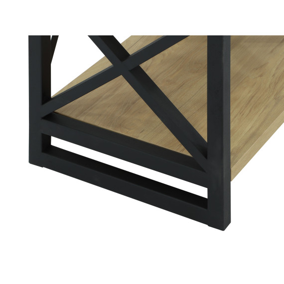 წიგნის კარადა და თარო HOBEL LOFT-SH-139-M BLACK/ K003 (1)