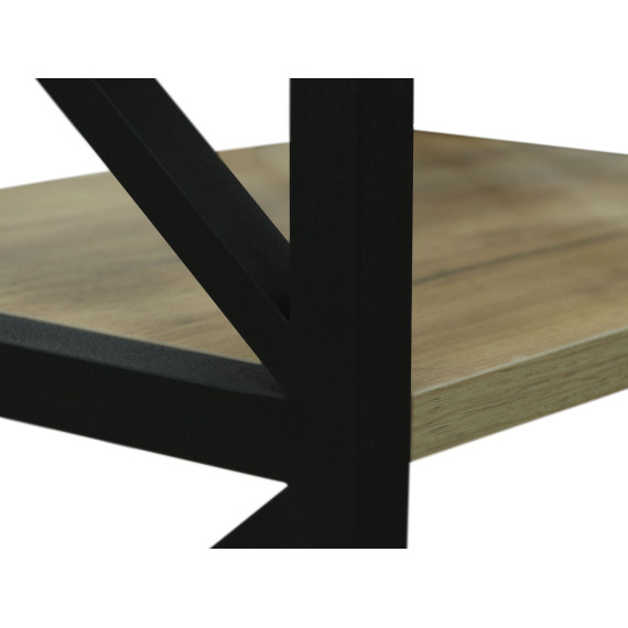 წიგნის კარადა და თარო HOBEL LOFT-SH-139-M BLACK/ K003 (1)