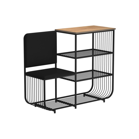 тумба для обуви HOBEL WMX-SH-666 METAL BLACK L (1)