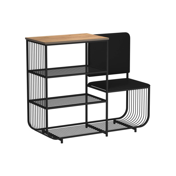 тумба для обуви HOBEL WMX-SH-666 METAL BLACK R (1)