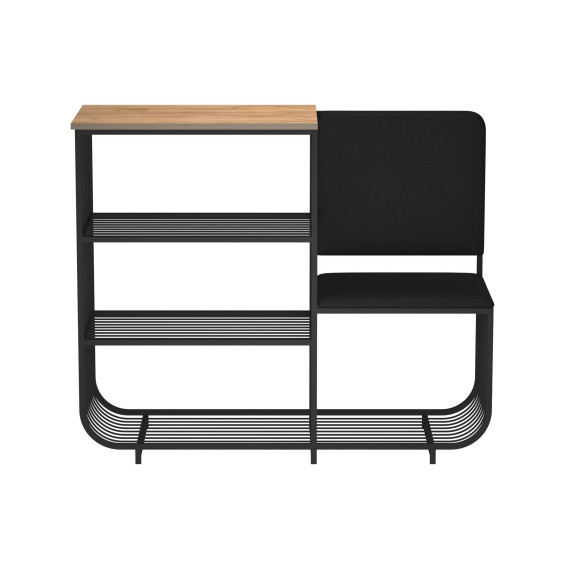 тумба для обуви HOBEL WMX-SH-666 METAL BLACK R (1)