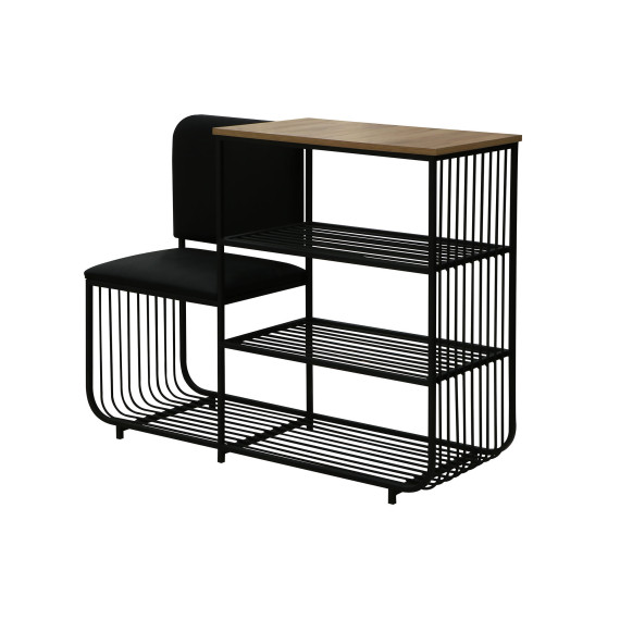 тумба для обуви HOBEL WMX-SH-666 METAL BLACK L (1)