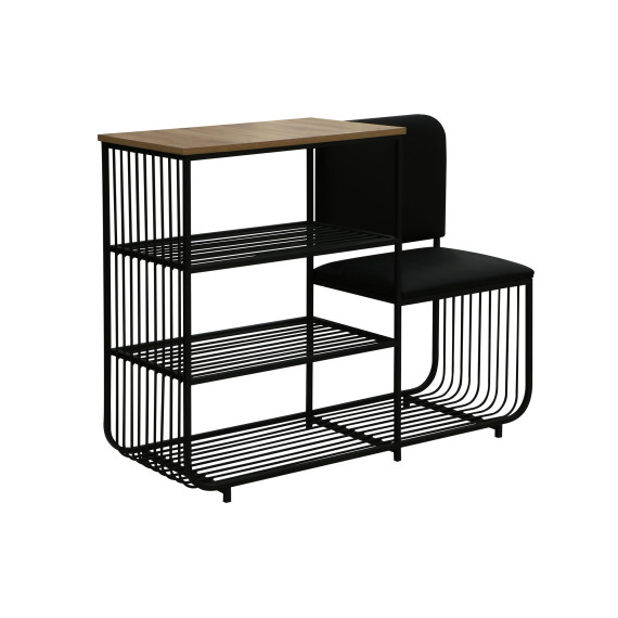 тумба для обуви HOBEL WMX-SH-666 METAL BLACK R (1)